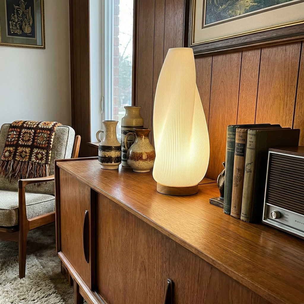 Aphrodite Pleated Swirl Table Lamp