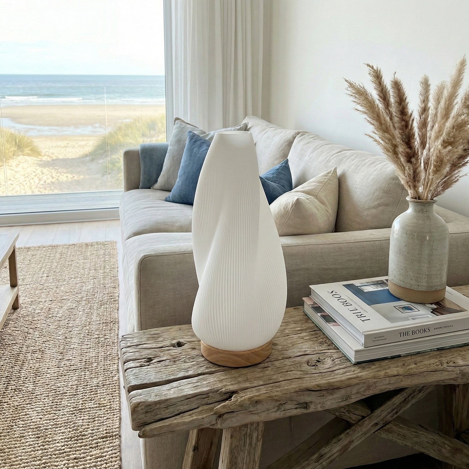 Aphrodite Pleated Swirl Table Lamp