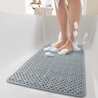 AquaHeim: Non-Slip Shower Mat with Strong Suction Cups – Mold Resistant & Easy Care Bathtub Mat for Safe Bathing