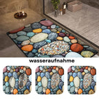AquaLite: Diatomaceous Earth Bath Mat with Natural Water Absorption & Non-Slip Rubber Base – for Bathroom & Guest WC