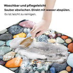 AquaLite: Diatomaceous Earth Bath Mat with Natural Water Absorption & Non-Slip Rubber Base – for Bathroom & Guest WC