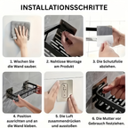 AquaOrdnung: Wall Shelf Bathroom – Large Plastic Shelf, Floating & Space-Saving Without Drilling for Shower & Kitchen