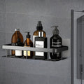 AquaOrdnung: Wall Shelf Bathroom – Large Plastic Shelf, Floating & Space-Saving Without Drilling for Shower & Kitchen