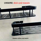 AquaOrdnung: Wall Shelf Bathroom – Large Plastic Shelf, Floating & Space-Saving Without Drilling for Shower & Kitchen