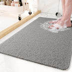 AquaSoft: Non-Slip Bath Mat – Soft Antibacterial Bath Mat for Shower & Bathtub