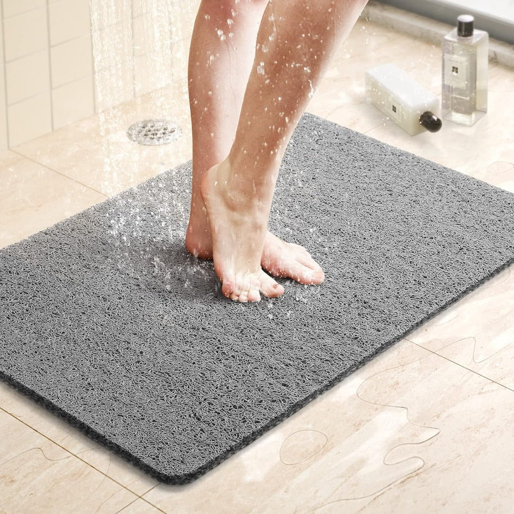 AquaSoft: Non-Slip Bath Mat – Soft Antibacterial Bath Mat for Shower & Bathtub