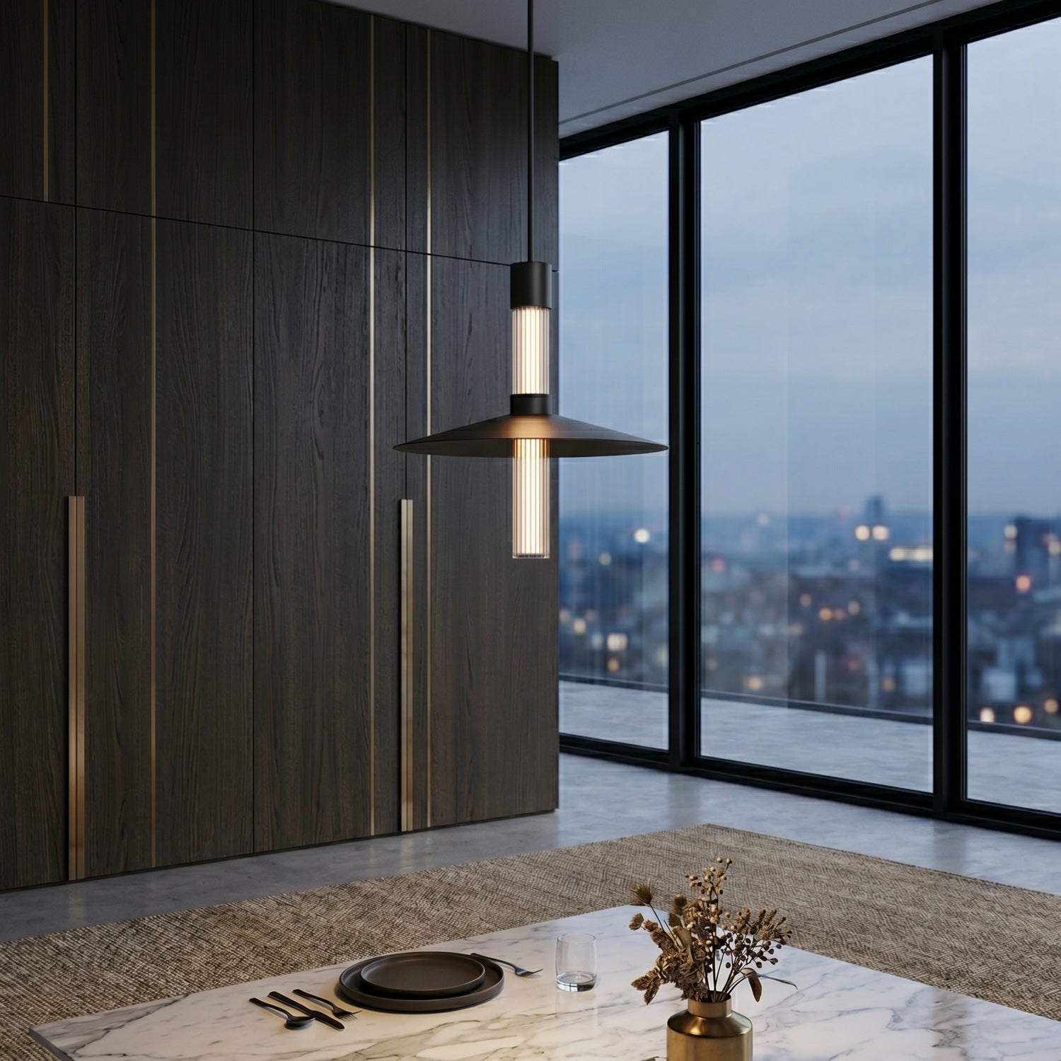 Araelia Fluted Cone LED Pendant Light