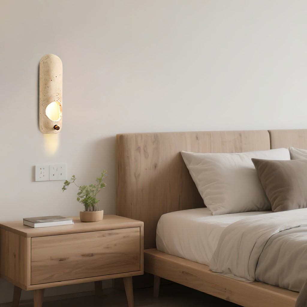 Arauz Wabi-Sabi Travertine Wall Light