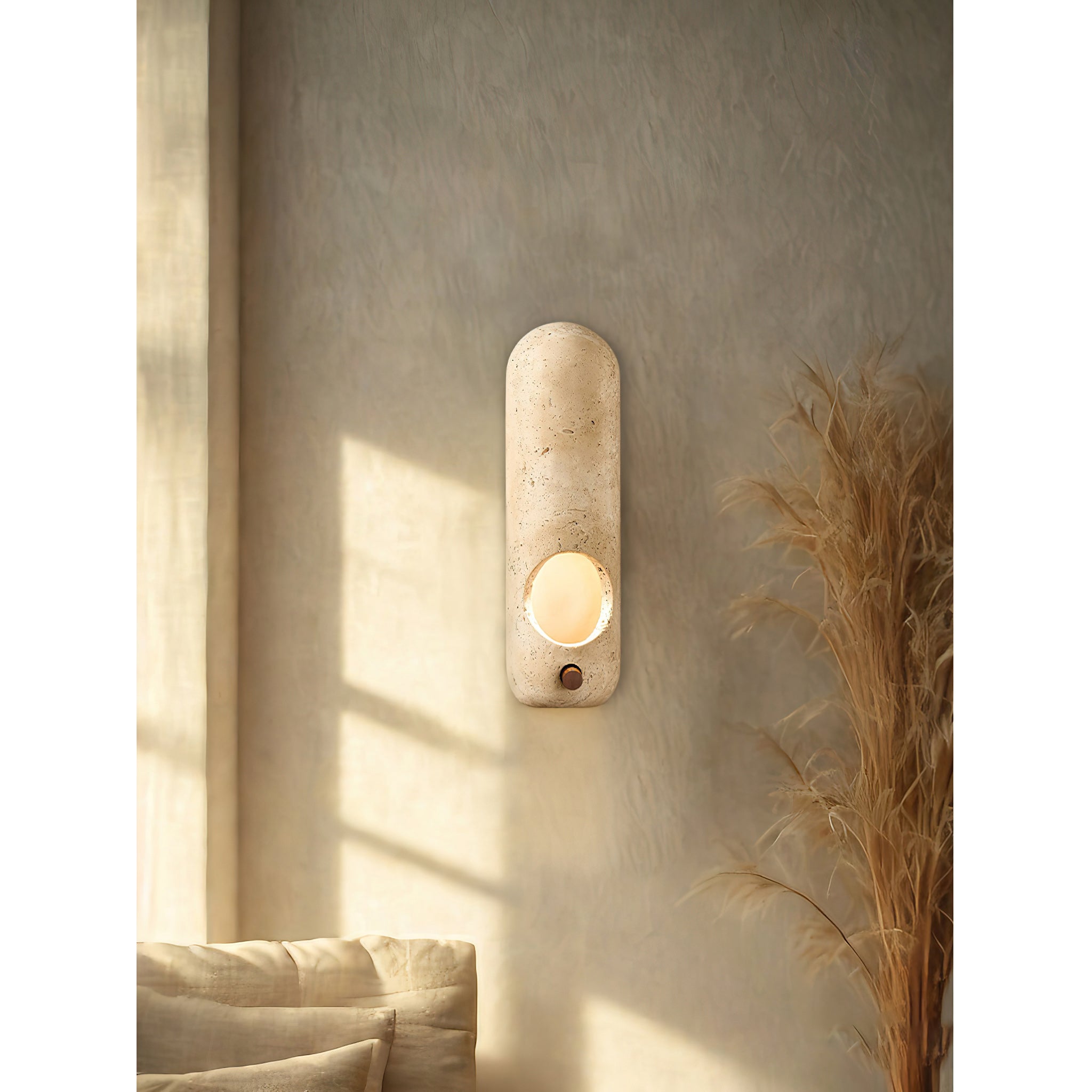 Arauz Wabi-Sabi Travertine Wall Light