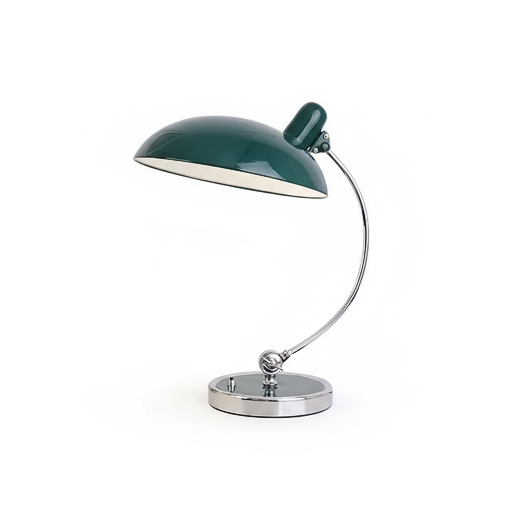 ArcGlanz: Bauhaus Table Lamp in Iron – Scandinavian Design & Ambient Light