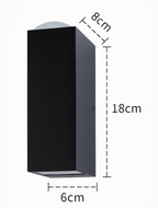 ArcusLicht: Elegant Outdoor Wall Light LED Rectangular Modern Waterproof IP65 – for Balcony & Living Area