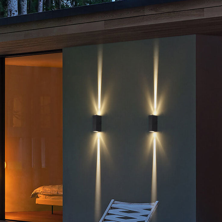 ArcusLicht: Elegant Outdoor Wall Light LED Rectangular Modern Waterproof IP65 – for Balcony & Living Area