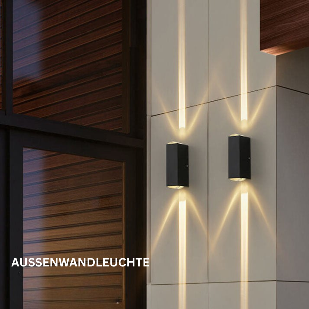 ArcusLicht: Elegant Outdoor Wall Light LED Rectangular Modern Waterproof IP65 – for Balcony & Living Area