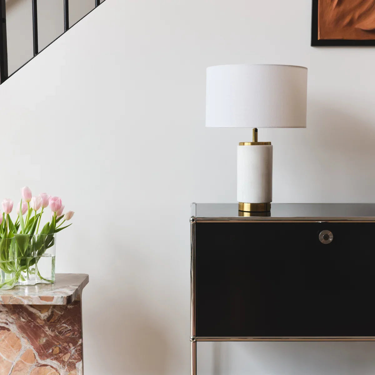 Arden LED table lamp with USB charging port