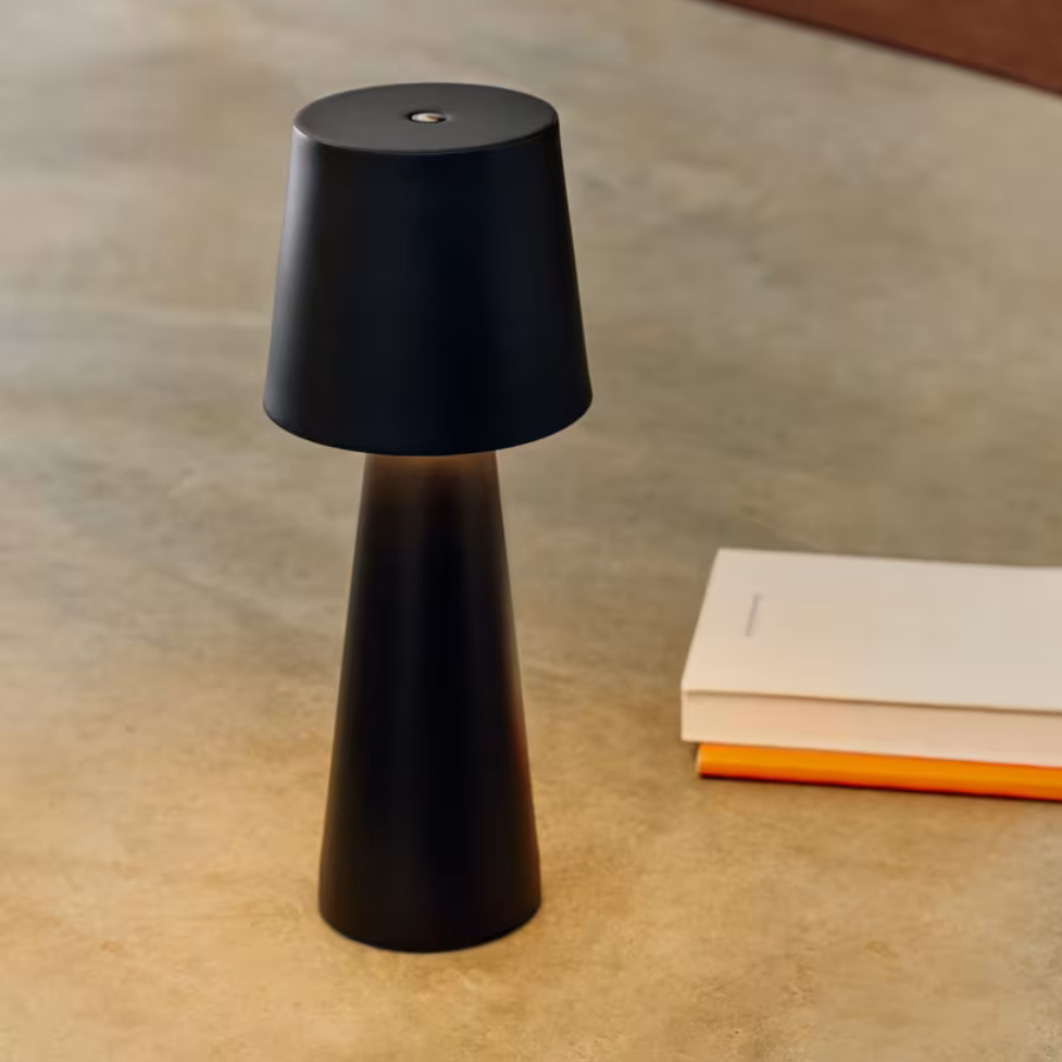 Portable Table Lamp, 100% Metal, Dimmable LED, IP54 Rated
