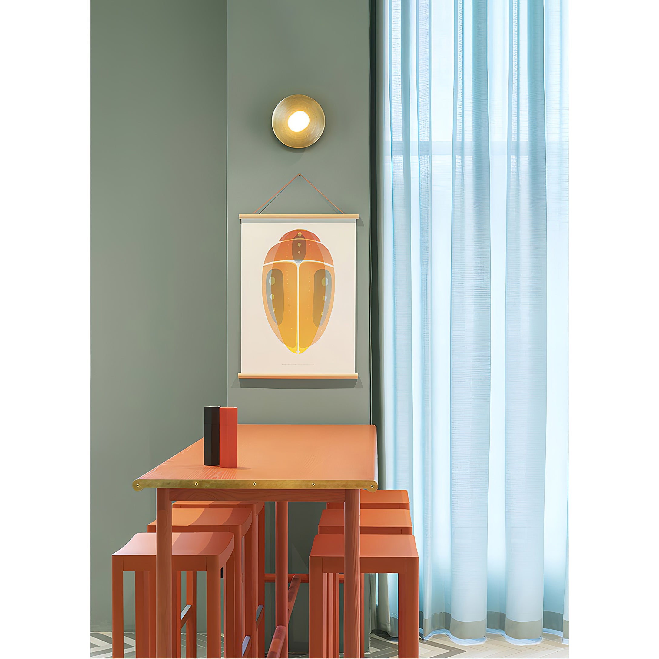 Areti Round Disk Wall & Ceiling Light