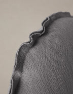 Luno Round Pillow | Linen, Flange Trim