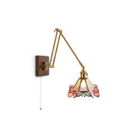 Arlo Butterfly Stained-Glass Swing Arm Sconce