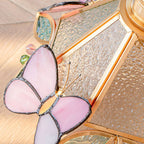 Arlo Butterfly Stained-Glass Swing Arm Sconce