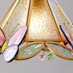 Arlo Butterfly Stained-Glass Swing Arm Sconce