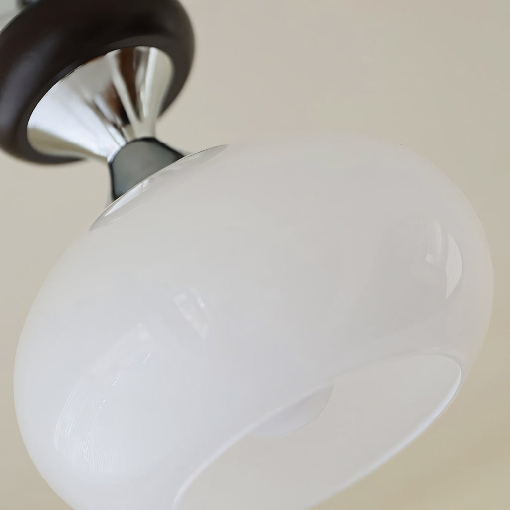 Arlo Opal Glass Semi-Flush Ceiling Light