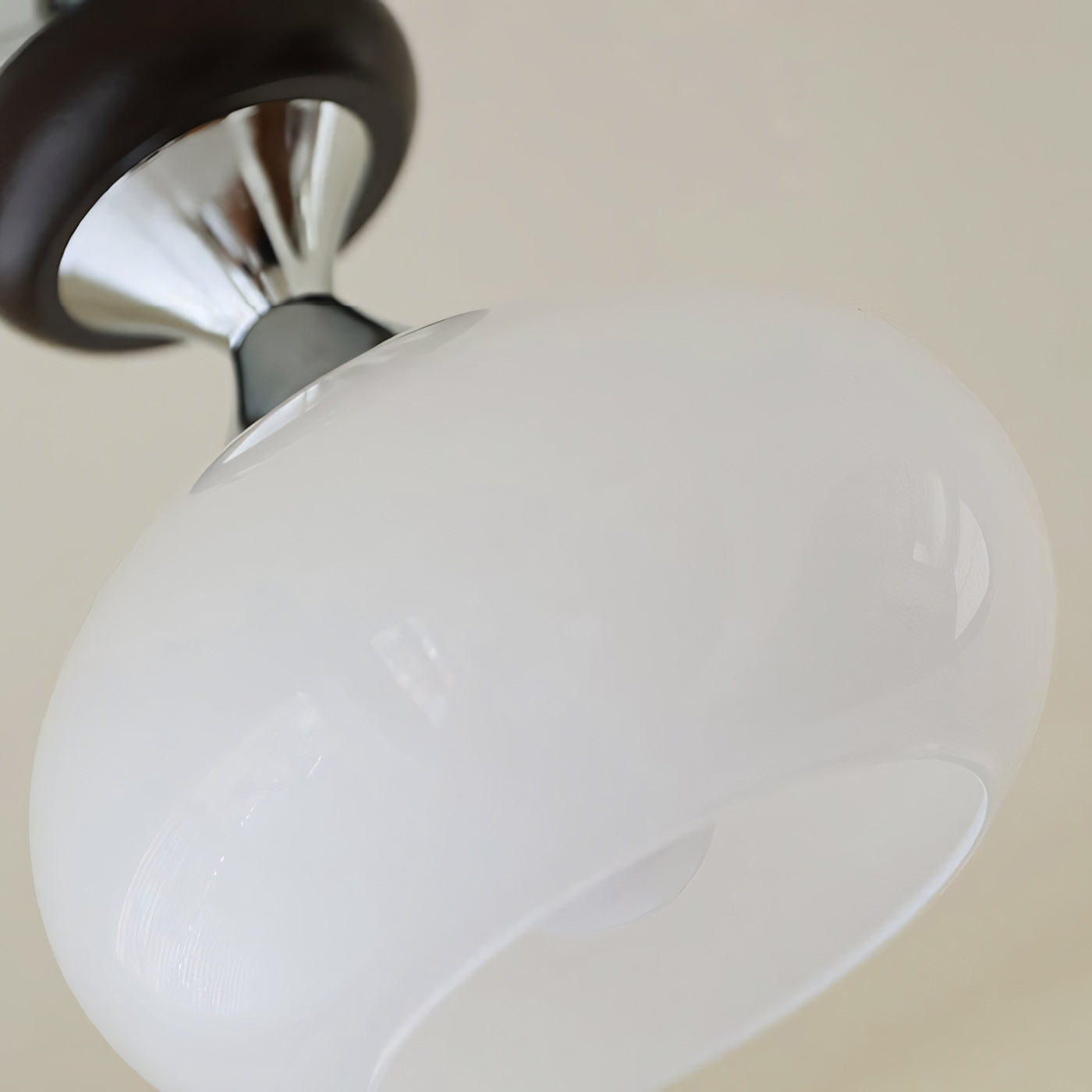Arlo Opal Glass Semi-Flush Ceiling Light