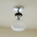 Arlo Opal Glass Semi-Flush Ceiling Light