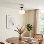 Arlo Opal Glass Semi-Flush Ceiling Light