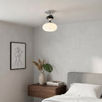Arlo Opal Glass Semi-Flush Ceiling Light