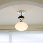 Arlo Opal Glass Semi-Flush Ceiling Light