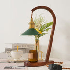 Arlow Leather-Shade Candle Warmer Lamp