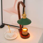 Arlow Leather-Shade Candle Warmer Lamp
