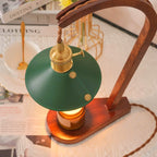 Arlow Leather-Shade Candle Warmer Lamp