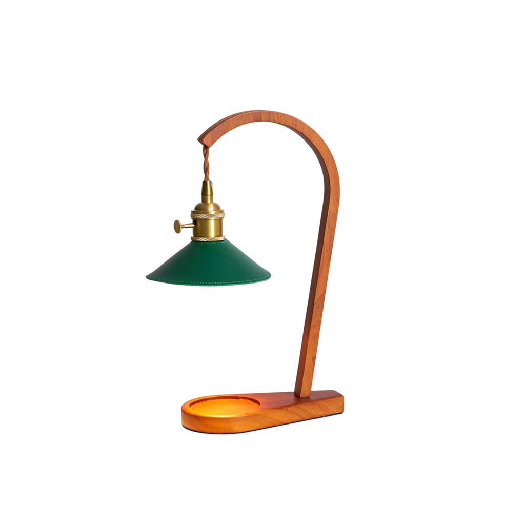 Arlow Leather-Shade Candle Warmer Lamp