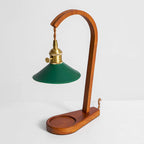Arlow Leather-Shade Candle Warmer Lamp