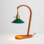 Arlow Leather-Shade Candle Warmer Lamp