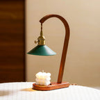 Arlow Leather-Shade Candle Warmer Lamp