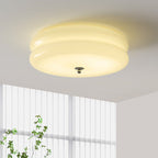 Art Deco Vintage Round Glass Ceiling Light 1-Light
