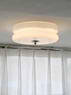 Art Deco Vintage Round Glass Ceiling Light 1-Light