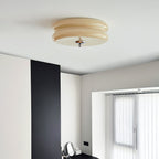 Art Deco Vintage Round Glass Ceiling Light 1-Light