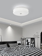 Art Deco Vintage Round Glass Ceiling Light 1-Light