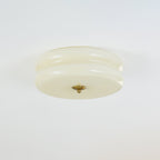 Art Deco Vintage Round Glass Ceiling Light 1-Light