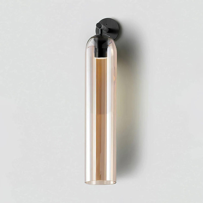 Art Tube Tall Cylinder Glass Wall Sconce