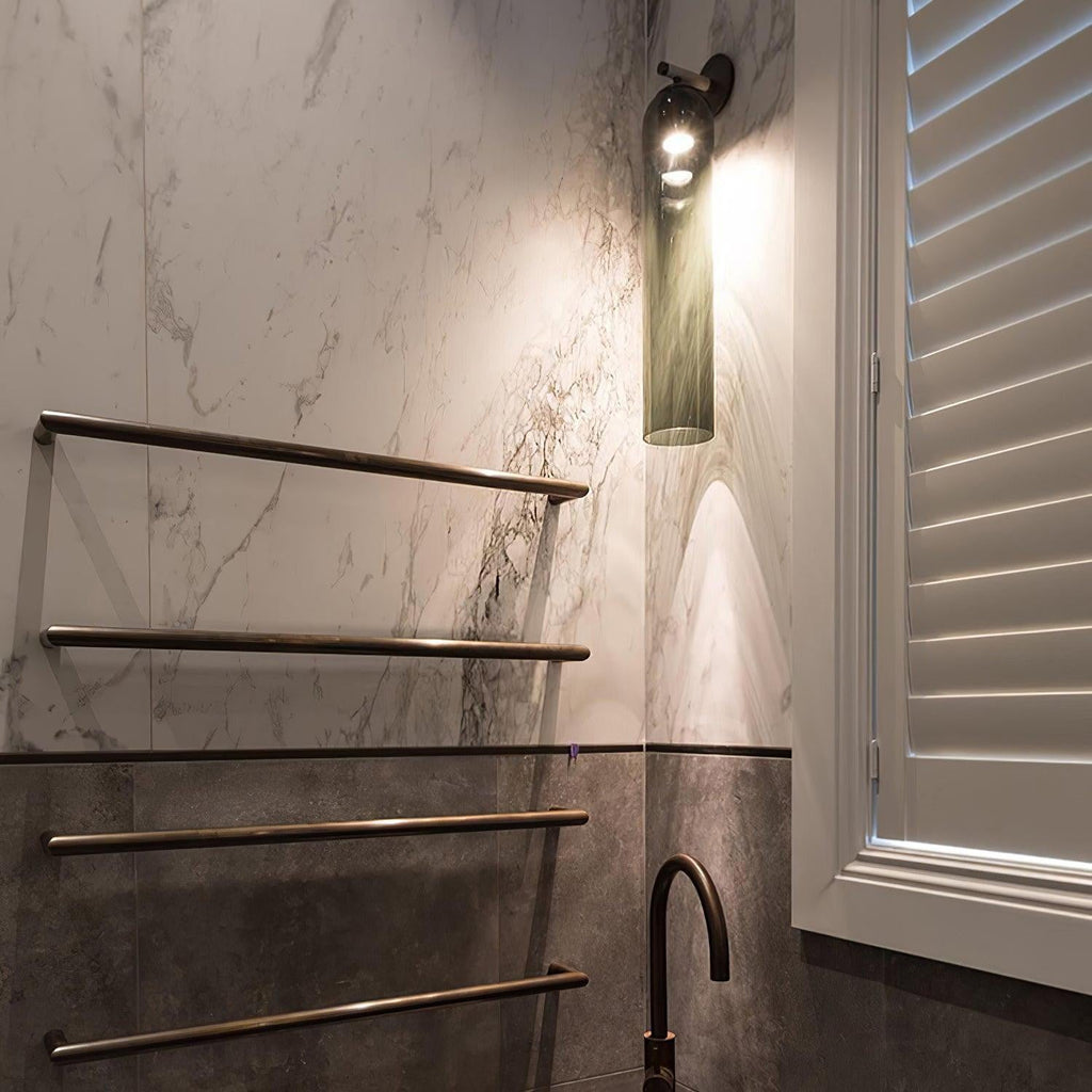 Art Tube Tall Cylinder Glass Wall Sconce