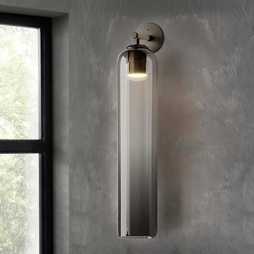 Art Tube Tall Cylinder Glass Wall Sconce