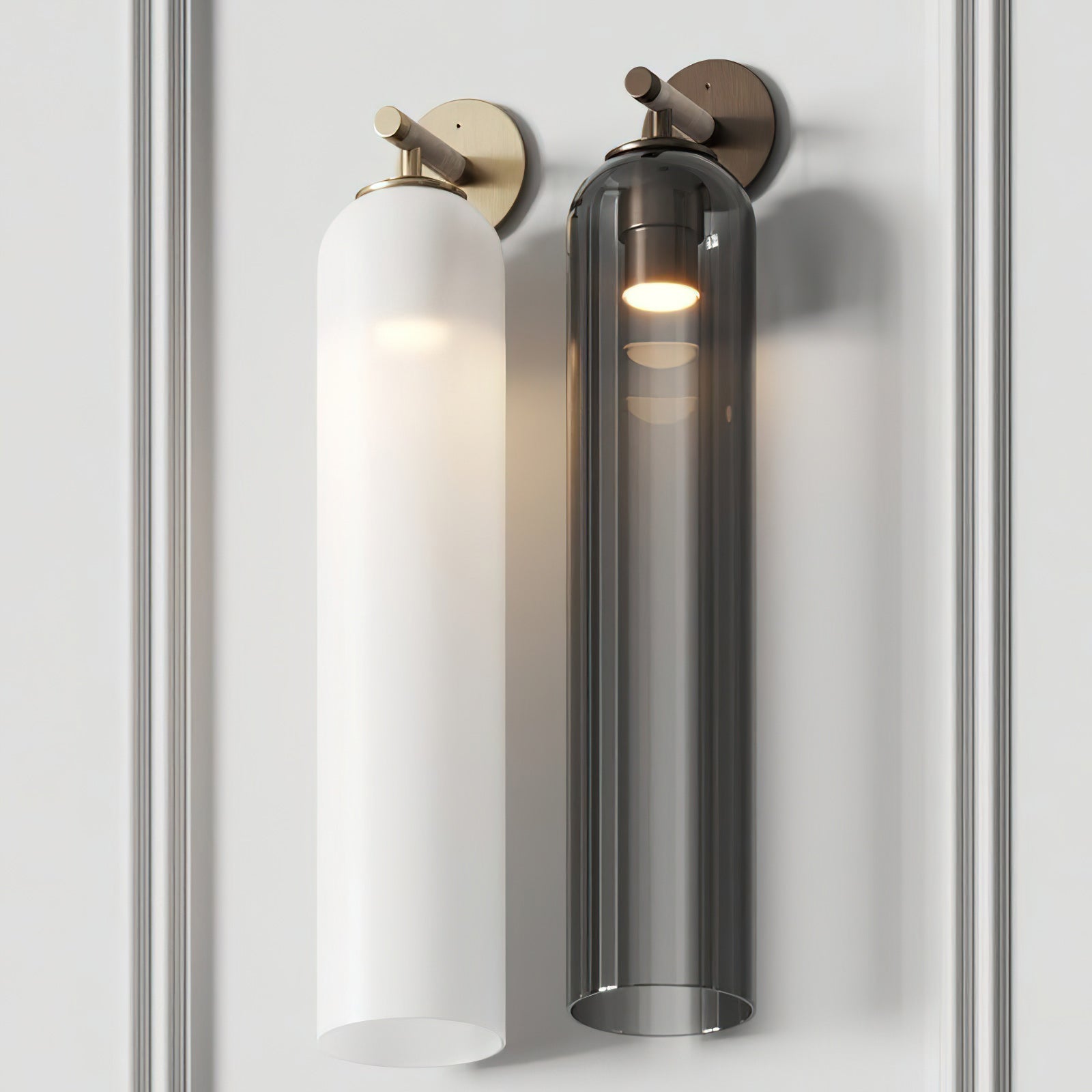 Art Tube Tall Cylinder Glass Wall Sconce