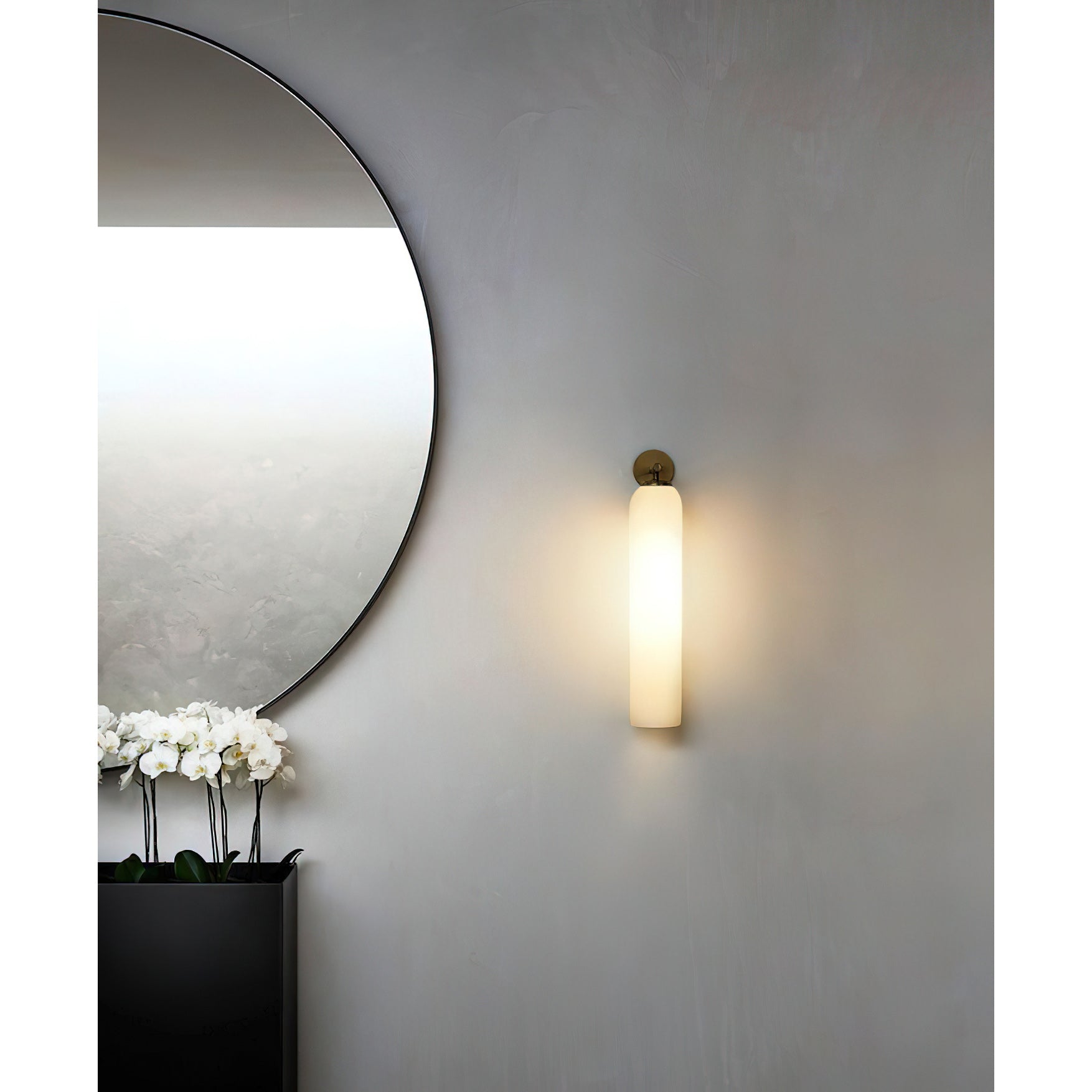 Art Tube Tall Cylinder Glass Wall Sconce