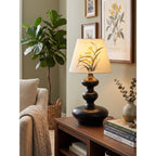 Artesia Hand-Painted Shade Wood Table Lamp