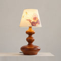 Artesia Hand-Painted Shade Wood Table Lamp