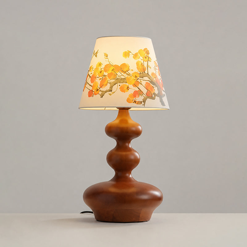 Artesia Hand-Painted Shade Wood Table Lamp